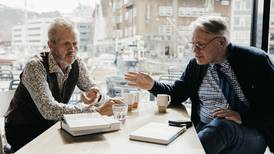 Hissig i Tromsø: Skjalg Fjellheim og Øyvind Ravna ved samme bord