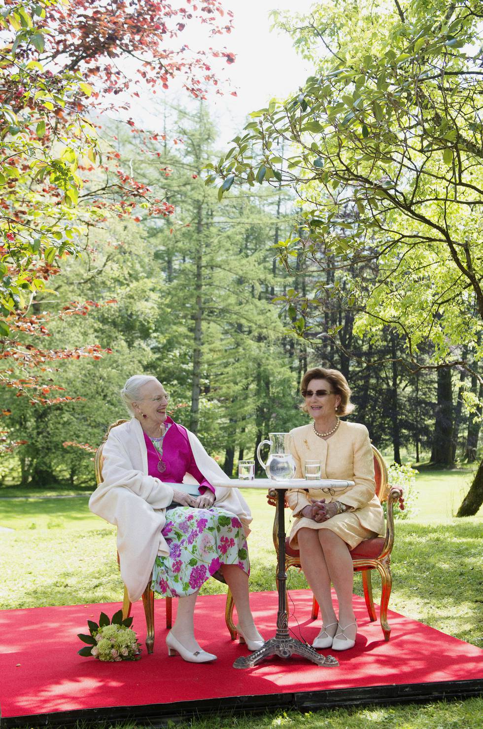 Dronning Margrethe og Dronning Sonja